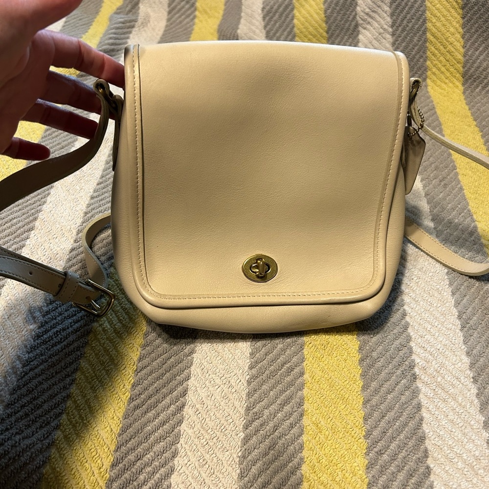 Bone White vintage Coach purse